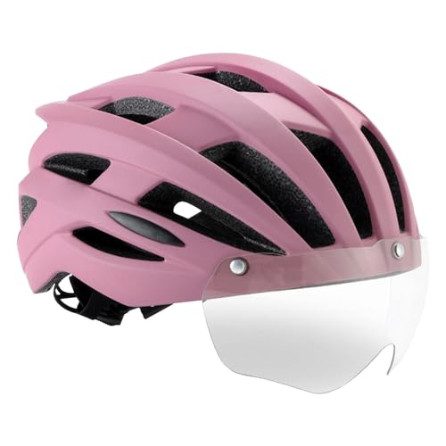 Motorradmütze, Fahrradmützen - Mountainbike-Mütze mit magnetischer Schutzbrille - Fahrrad-Kopfbedeckung, Rennhelm, Kopfschutz für Männer, Frauen, Erwachsene von Generisch