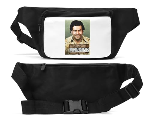 Pablo Escobar Mug Shot Colorised Unisex Hüfttasche schwarz, Schwarz , Einheitsgröße von Generisch