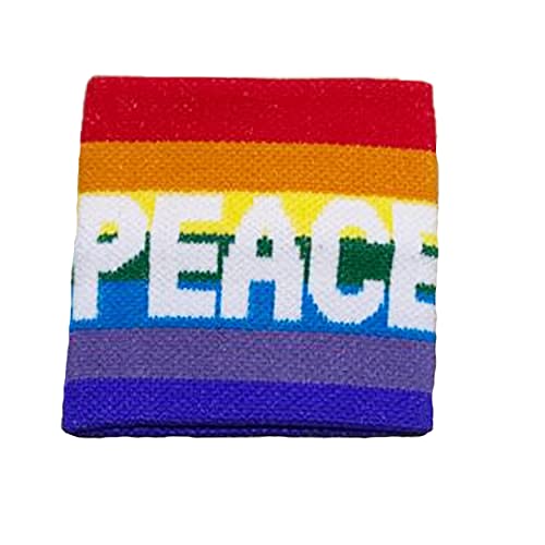 Peace Regenbogen Schweißband, einzeln von Generisch