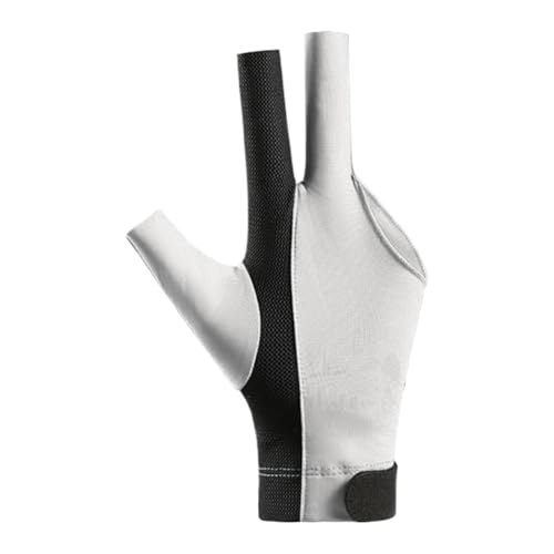 Poolhandschuh - Polyester & Spandex 3 -Finger -Pool -Cue -Handschuh | Atmungsaktives Sporthandschuh mit Stretch Stoff | Nicht-Schlupf-Billardfach für reibungslose Cue-Kontrolle | Anti-Sweat-Design für von Generisch