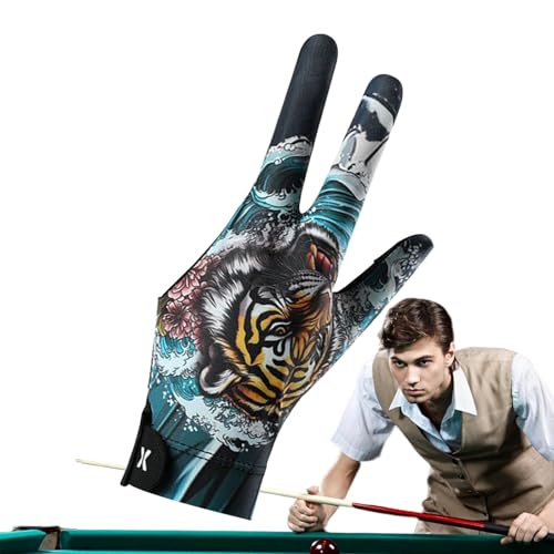 Poolhandschuhe für Linke Hand - Fäustlinge mit 3 Finger - Anti -Slip -Elastizität Billard Handschuh -Radfahrer Golfer Jugendliche Männer Vater Vater Teenager Mutter Gebrauch von Generisch