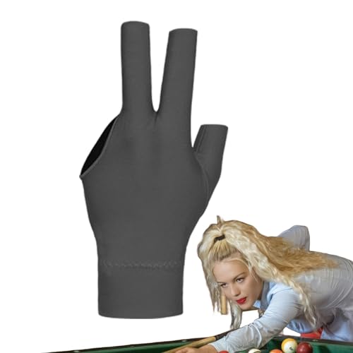 Professionelle Poolhandschuhe Billard,Billardtischhandschuhe | Pool-Drei-Finger-Handschuhe,Professionelle Billardhandschuhe, atmungsaktiv, elastisch, rutschfest, absorbieren Schweiß, universelle Passf von Generisch