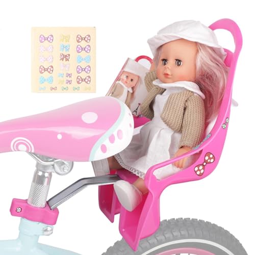Puppen Fahrradsitz, Puppensitz für Kinderfahrrad, Puppenfahrradsitz Für Mädchenfahrrad, Fahrradzubehör für Mädchen mit DIY-Aufklebern, Fördern Sie Fantasie und Begeisterung für den dekorativen von Generisch