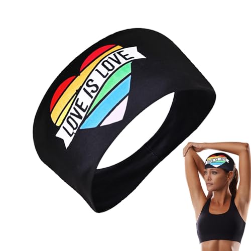 Regenbogen-Sport-Stirnband – kreative Regenbogen-Haarbänder, Sport-Stirnband, leichtes athletisches Stirnband, Schweißbänder zum Laufen von Generisch