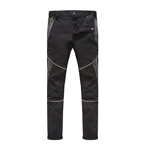 Regenhose Herren: Erwachsene Gefüttert Große Größen XXL Outdoorhose Matschhose Lang Windschutz Leichte Atmungsaktiv Fahrradhose Wanderhose mit Gummizug Stretch wasserdichte Hose Regenhose von Generisch