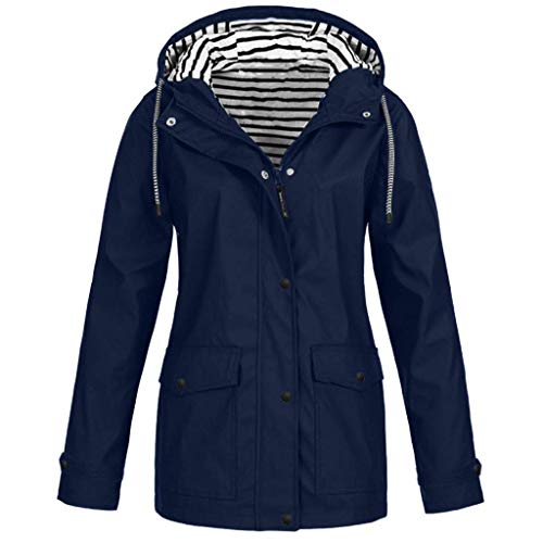 Regenjacke Damen Wasserdicht,Regenjacke Damen Atmungsaktiv mit Kapuze Faltbar Leicht Jacke Winddicht Grosse Grössen Windbreaker Kapuzenpullover Übergangsjacke für Wandern Radfahren Camping Reisen von Generisch