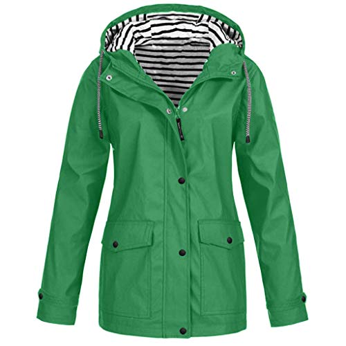 Regenjacke Damen Wasserdicht,Regenjacke Damen Atmungsaktiv mit Kapuze Faltbar Leicht Jacke Winddicht Grosse Grössen Windbreaker Kapuzenpullover Übergangsjacke für Wandern Radfahren Camping Reisen von Generisch