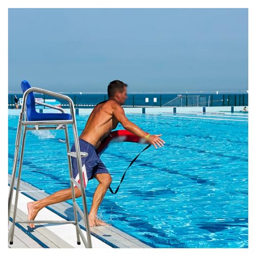 Rettungsschwimmerstuhl aus Edelstahl 304 mit hoher Fußstütze, Schiedsrichterstuhl, Aussichtsstuhl, Rettungsschwimmer-Aussichtsstuhl(Size:H 120CM/47.2IN) von Generisch