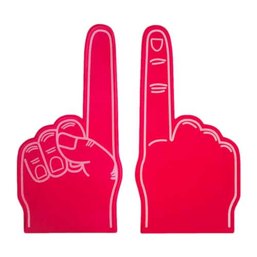Riesen-Schaumstoff-Finger, Einzelfinger-Cheerleading-Finger, Schaumstoff-Finger, Sport-Cheer-Zubehör, Nummer 1 Schaumstoff-Hand für Sportveranstaltungen, Spiele, Schule, Geschäft von Generisch