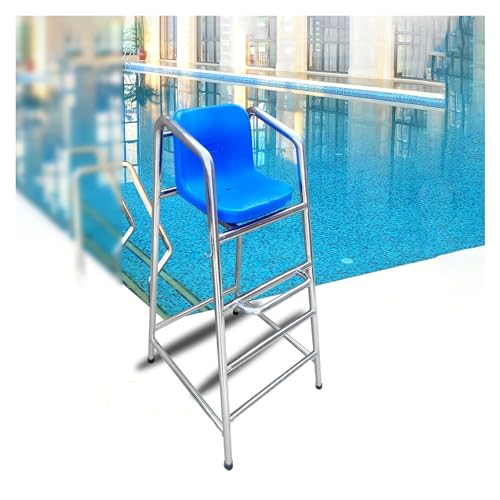 Robuste Outdoor-Stühle - 47,2 Zoll/59 Zoll/74 Zoll hoher Rettungsschwimmerstuhl - Hoher Rettungsschwimmer-/Liegestuhl, Rettungsschwimmerständer for den Außenbereich mit bequemem ABS-Sitz for den Terra von Generisch