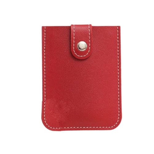 Schlanke Brieftasche mit ausziehbarem PU-Leder, tragbar, mehrere Kartenfächer, für Damen, Herren, Geldbörse, Farbverlauf für Bankkarten, Visitenkarten, rot, 10.4*7.4cm von Generisch