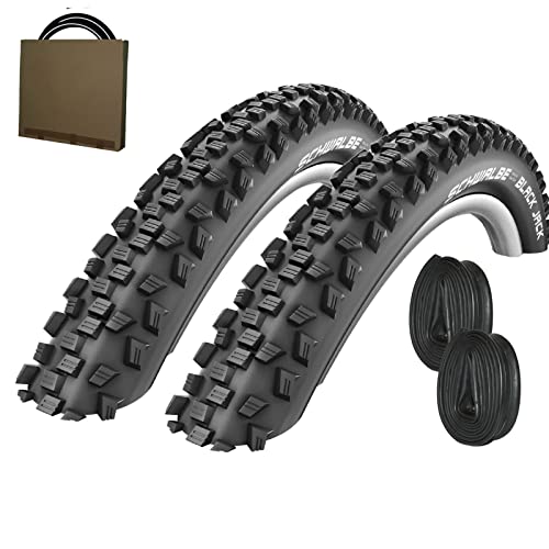 Schwalbe MTB Fahrrad Reifen Black Jack HS407 26x1.90 | 47-559 + AV Schlauch (Set 2 Stück) von Generisch