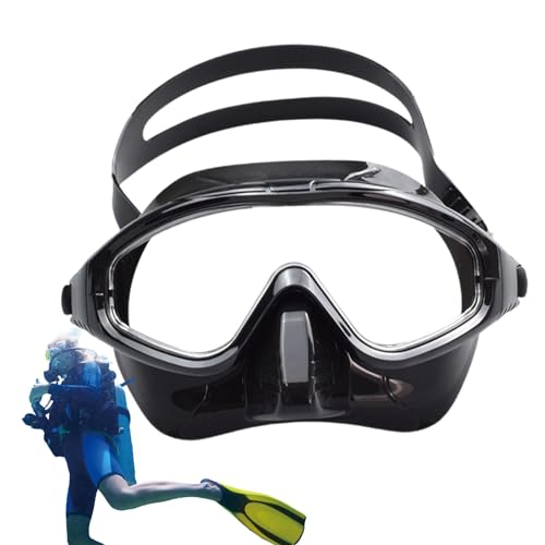 Schwimmbrille mit Nasenschutz, Taucherbrille für Erwachsene | Antibeschlag-Taucherbrille | Schnorchelbrille für Erwachsene zum Tauchen, Schnorcheln, Freitauchen, Schwimmen, Tauchausrüstung von Generisch
