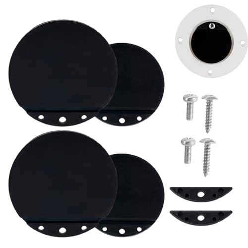 Scupper Plugs, Drainage, 4-teiliges Gummi-Ersatz-Set mit kompakter Passform, Wasserauslass-Stopfen für Kajak, Boot, Marine-Wartung, Yacht, Angeln, Reparatur und Reinigung, Schwarz von Generisch