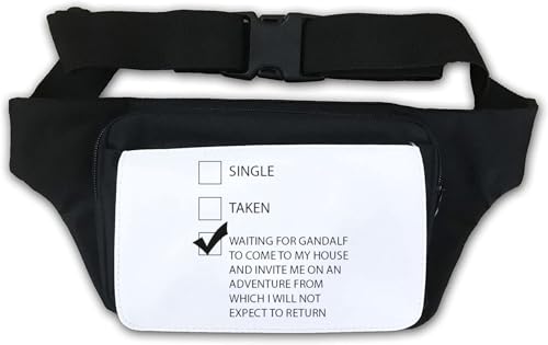 Single Taken Waiting for a Wizard to Invite me on an Adventure Meme Hüfttasche, Bauchtasche, Weiß von Generisch