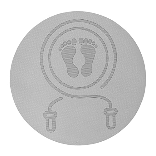 Springseilmatte | Runde Matte – Yoga-Übungsmatte zum Absorbieren von Stößen und Seilschutz, hervorragende Stabilität, rutschfest und einfache Lagerung (grau) von Generisch