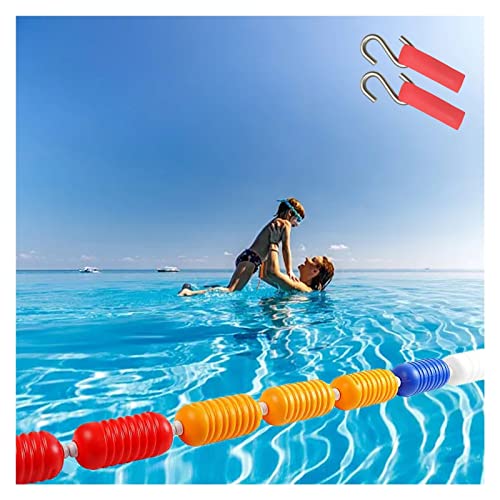 Strapazierfähiges, schwimmendes Seil / Sicherheitstrennseil – für tiefes/halbes Ende, spiralförmiges Schwimmseil, UV-beständig und kratzfest (Farbe: Durchmesser 6 cm, Größe: 13 m) von Generisch