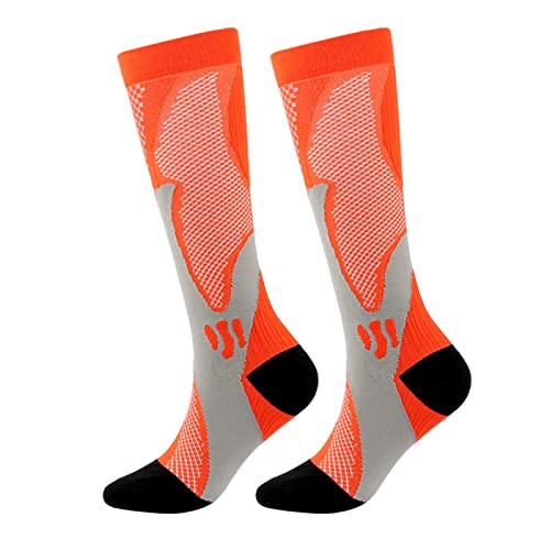 Stützstrümpfe Damen Medizinisch, Klasse 2 XXL Übergröße Weit Stützstrümpfe Kompressionssocken Flug Sommer Weiß Sport Socken Kompressionsstrümpfe Ohne Fuß Lang Thrombosestrümpfe Compression Socks von Generisch