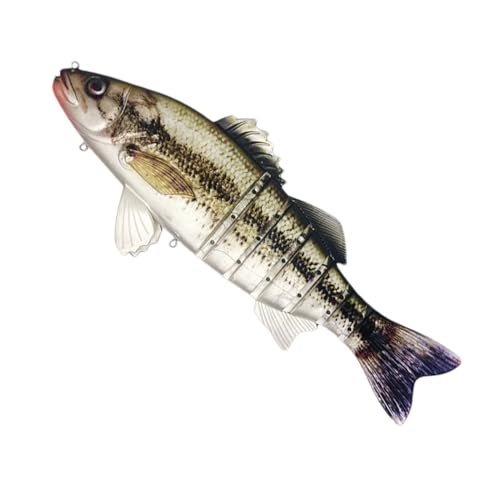 Swimbait Barschköder, Angelköder Swimbait | Wasserangeln - Barschköder - 15 Zoll Multigelenkige Köder für Barsch, Angelköder für Salzwasser von Generisch