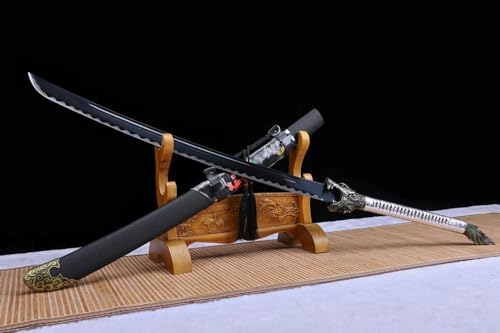 TEERMA 40 Zoll China Handmade Schwert aus Hohem Mangan Stahl scharfes und echtes Katana China Schwert DQ80 von Generisch