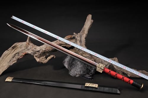 TEERMA 40 Zoll China Handmade Schwert aus Hohem Mangan Stahl scharfes und echtes Katana China Schwert SS007 von Generisch