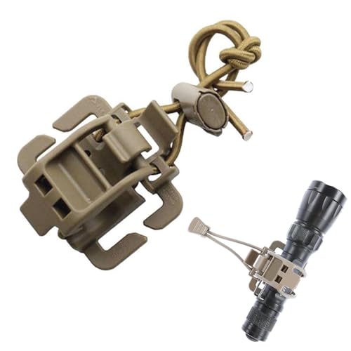 Taschenlampe Clip Mount - Mehrzweckgürtelhaken und Zahnradbefestigungsmittel | Rucksackclip für Taschenlampen, Wanderwerkzeuge, taktische Geräte, Campingzubehör, Eispiellöhe oder Schaufelbefestigung f von Generisch