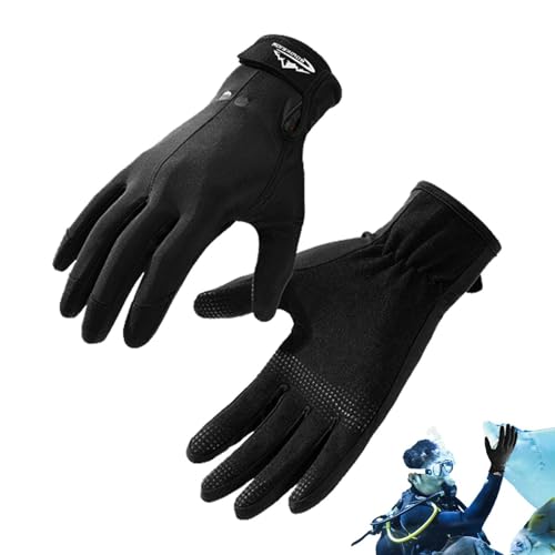Tauchhandschuhe – Neoprenanzug-Handschuhe, Surf-Fäustlinge, wasserdichte Handschuhe, verdickte Handflächen und Fingerspitzen, für Land und Meer, verstellbarer Aufkleber, tragbar zum Angeln, Klettern von Generisch