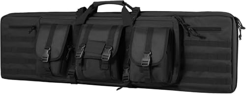 Twaffenkoffer,Gewehrtasche Actical Rifle Bag,Paintball Waffen,Angeltasche,Tactical Tasche,M249 Military Airsoft Tragetasche Für Cs-Jagdschießen,Jagdzubehör,Bietet Platz Für Zwei Gewehre von Generisch