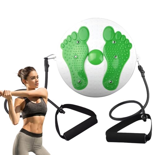 Waist Twisting Disc - Waist Twisterr Disc | Twist Exercise Board with Tension Rope, Body Shaping Balance Board with Foot Massage, Slimming Rotating Platforms, Core Workout Gear for Toning, von Generisch