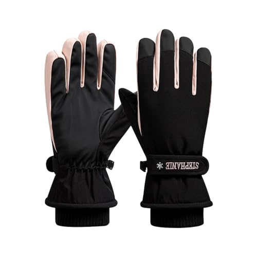 Warme Handschuhe 2024, modische Ski-Handschuhe, wasserdicht, Touchscreen-Snowboard-Handschuhe, warme Winter-Schneehandschuhe für kaltes Wetter, passend für Männer und Frauen, Fäustlinge für Damen, von Generisch