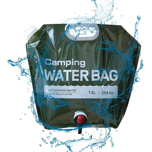 Wasserbeutel zum Wandern,Wasserbeutel zum Camping - 7,5 l Camping-Aufbewahrungsblase in Lebensmittelqualität | Große Wasseranschluss-Wasserblase zum einfachen Befüllen und Reinigen, Camping, Klettern, von Generisch