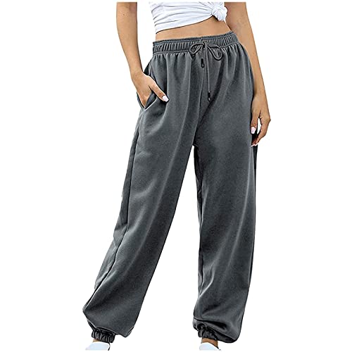 Jogginghose Damen Baggy Lang Trainingshose High Waist Freizeit Sweatpants Weite Sporthose Klamotten Teenager mädchen von Generisch