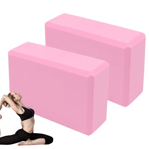 Yoga Block, 2er Set Übungsblöcke Für Workouts, Rutschfester Balance-Stretcher Aus EVA- Für Workout Meditation Kniebeugen Handstand Yoga Fitness Sport Für Anfänger Und Fortgeschrittene von Generisch