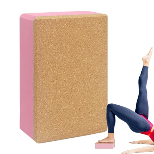 Yoga-Block aus Kork, Yoga-Blöcke mit hoher Dichte | Rutschfeste Mehrzweck-Yoga-Blöcke,Weiche tragbare Trainingsblöcke, leichter Yoga-Block für Meditation, Pilates, Fitness von Generisch