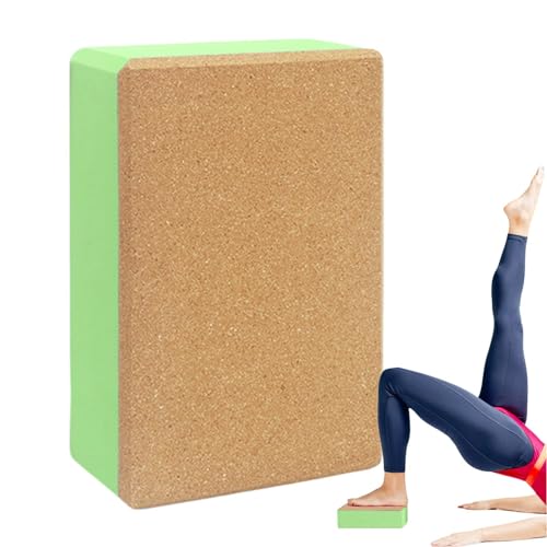 Yoga-Workout-Blöcke, Yoga-Block aus Kork | Rutschfester Übungsblock mit hoher Dichte - Tragbares Pilates-Yoga-Zubehör, leichter Übungsblock für Zuhause, Studio von Generisch