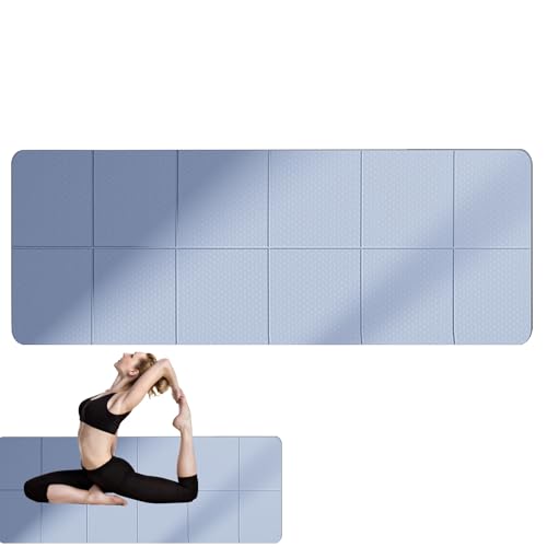 Zusammenklappbare Yogamatte, faltbare Fitnessmatte | Tragbare Pilatesmatte,72 x 24 x 0,1 Zoll, funktioniert hervorragend auf jedem Boden für Stretching, Cardio- oder Heimtraining von Generisch
