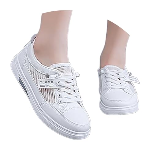 freizeitschuhe damen weiss sportlich, Trachten Sneaker Spitzen Trachtenschuhe Elegant Sommerschuhe Spitze Bestickte Flach Mesh Walkingschuhe Stoffschuhe Dirndl Schuhe Oktoberfest Turnschuhe 38 von Generisch