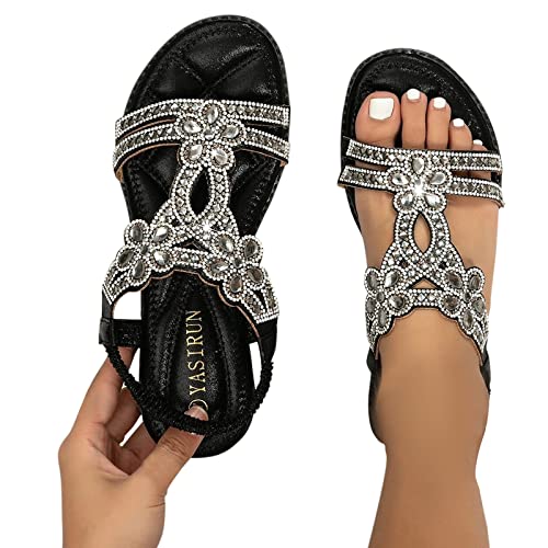 orthopädische Sandalen Damen?Sandalen Damen Sommer Orthopädische Sandaletten Mit Fussbett Frauen Schuhe Weite H Sommerschuhe Elegant?Schwarz?39 von Generisch