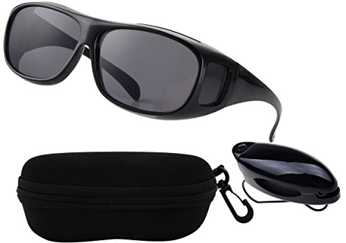 Genieforce Unisex „Clear Vision Pro“ Sonnenbrille Überziehbrille HD Kontrast Fahrbrille mit UV-Schutz gegen blendendes Licht. Blendschutzbrille für scharfes Sehen bei Sonnenstrahlung - CBLX von Genieforce