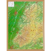 Georelief 3D Reliefkarte Schwarzwald mit Holzrahmen von Georelief