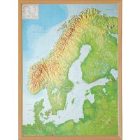 Georelief 3D Reliefkarte Skandinavien von Georelief