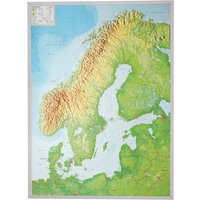 Georelief 3D Reliefkarte Skandinavien von Georelief