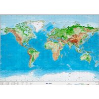 Georelief 3D Reliefkarte Welt englische Version von Georelief
