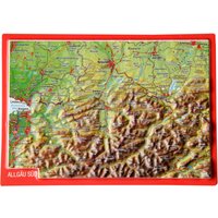 Georelief 3D Reliefpostkarte Allgäu Süd von Georelief