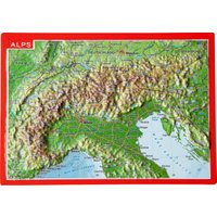 Georelief 3D Reliefpostkarte Alpen von Georelief