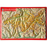 Georelief 3D Reliefpostkarte Graubünden von Georelief