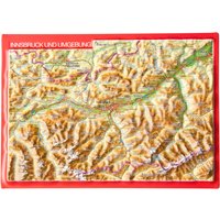 Georelief 3D Reliefpostkarte Innsbruck und Umgebung von Georelief