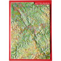 Georelief 3D Reliefpostkarte Mittelrhein von Georelief