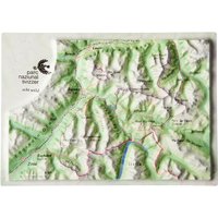 Georelief 3D Reliefpostkarte Schweizer Nationalpark von Georelief