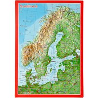Georelief 3D Reliefpostkarte Skandinavien von Georelief